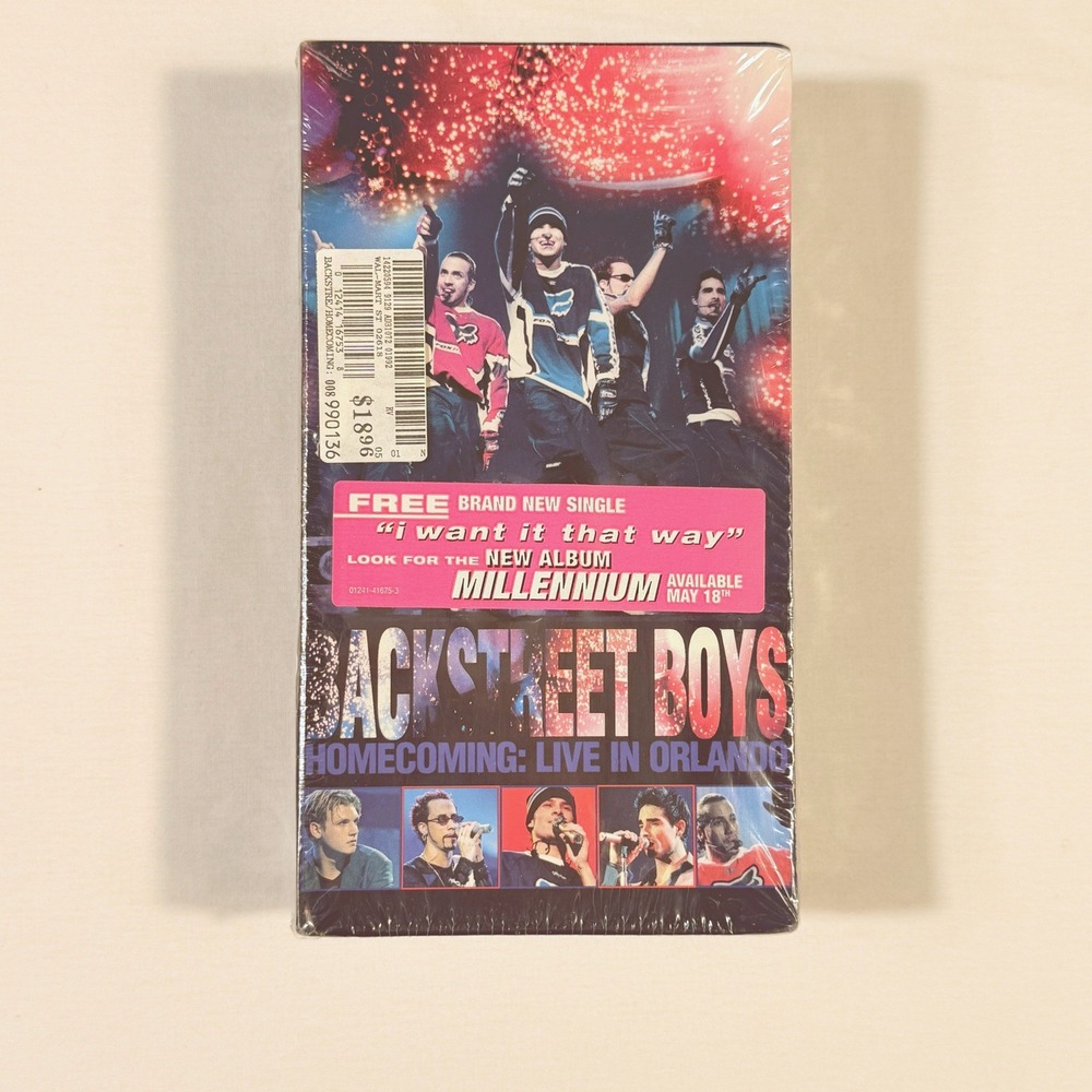 SEALED Backstreet Boys‎ Homecoming Live in Orlando VHS 1999 Vintage 90s Boy Band